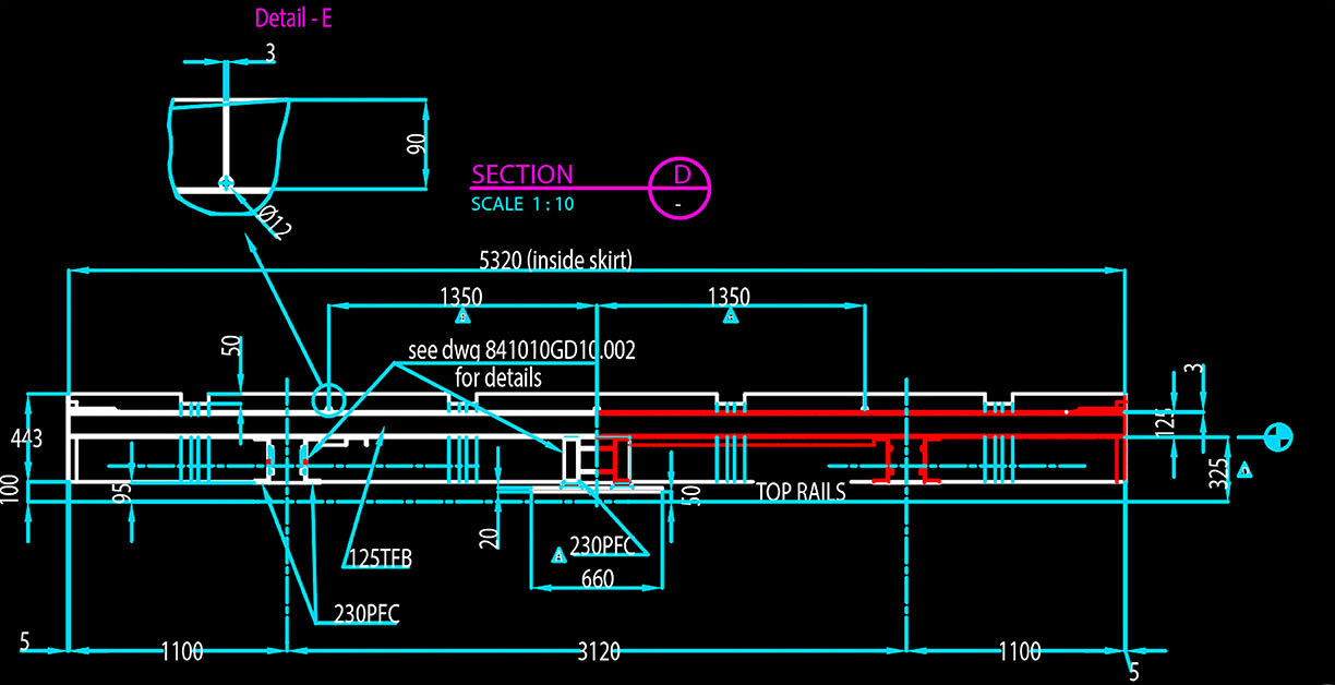 Full application drawings used as part of the design process